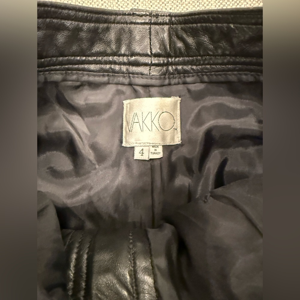Vakko Straight Leg Leather Pants - Picture 13 of 14
